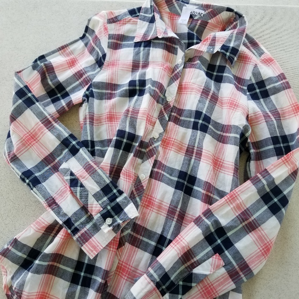 Abound Long Sleeved Plaid Button Down